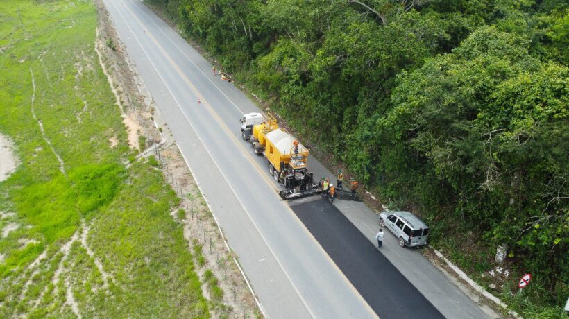 trabalhos na BR-104